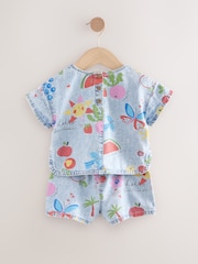 Denim 100% Cotton Top and Shorts Set (3mths-7yrs) - Image 3 of 5
