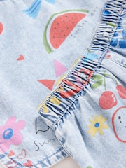 Denim 100% Cotton Top and Shorts Set (3mths-7yrs) - Image 5 of 5