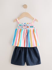 Rainbow 100% Cotton Top and Shorts Set (3mths-7yrs) - Image 7 of 9