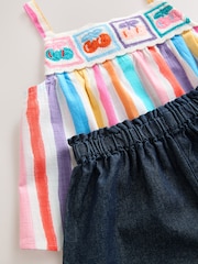 Rainbow 100% Cotton Top and Shorts Set (3mths-7yrs) - Image 9 of 9