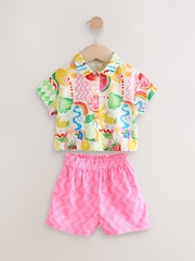 Multi 100% Cotton Shirt and Short Printed Set (3mths-7yrs) - Image 5 of 8