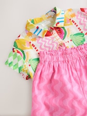 Multi 100% Cotton Shirt and Short Printed Set (3mths-7yrs) - Image 8 of 8