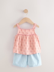 Pink Print Top And Shorts Set (3mths-7yrs) - Image 1 of 5