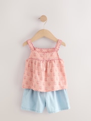 Pink Print Top And Shorts Set (3mths-7yrs) - Image 3 of 5
