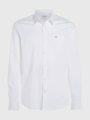 Calvin Klein White Slim Fit Poplin Stretch Shirt - Image 11 of 13