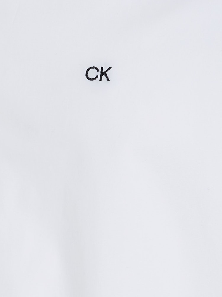 Calvin Klein White Slim Fit Poplin Stretch Shirt - Image 13 of 13