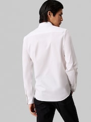 Calvin Klein White Slim Fit Poplin Stretch Shirt - Image 2 of 13