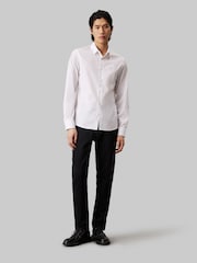 Calvin Klein White Slim Fit Poplin Stretch Shirt - Image 4 of 13