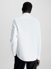 Calvin Klein White Slim Fit Poplin Stretch Shirt - Image 6 of 13
