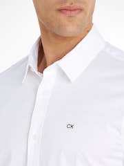 Calvin Klein White Slim Fit Poplin Stretch Shirt - Image 7 of 13