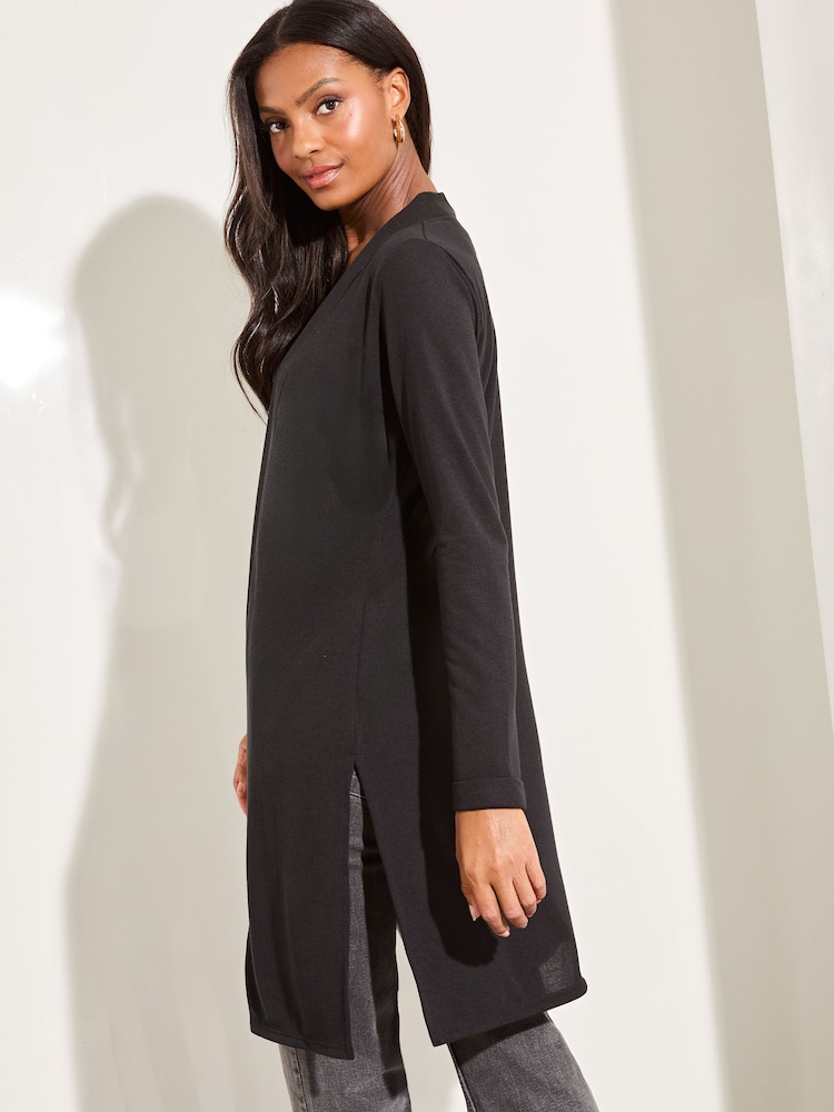 Lipsy Black Longline Cardigan - Image 4 of 4 Lipsy Black Longline Cardigan - Image 4 of 4