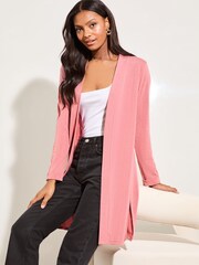 Lipsy Pink Longline Cardigan - Image 1 of 4
