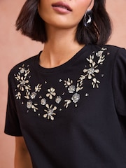 Love & Roses – Jersey-T-Shirt mit Verzierung - Bild 2 von 4