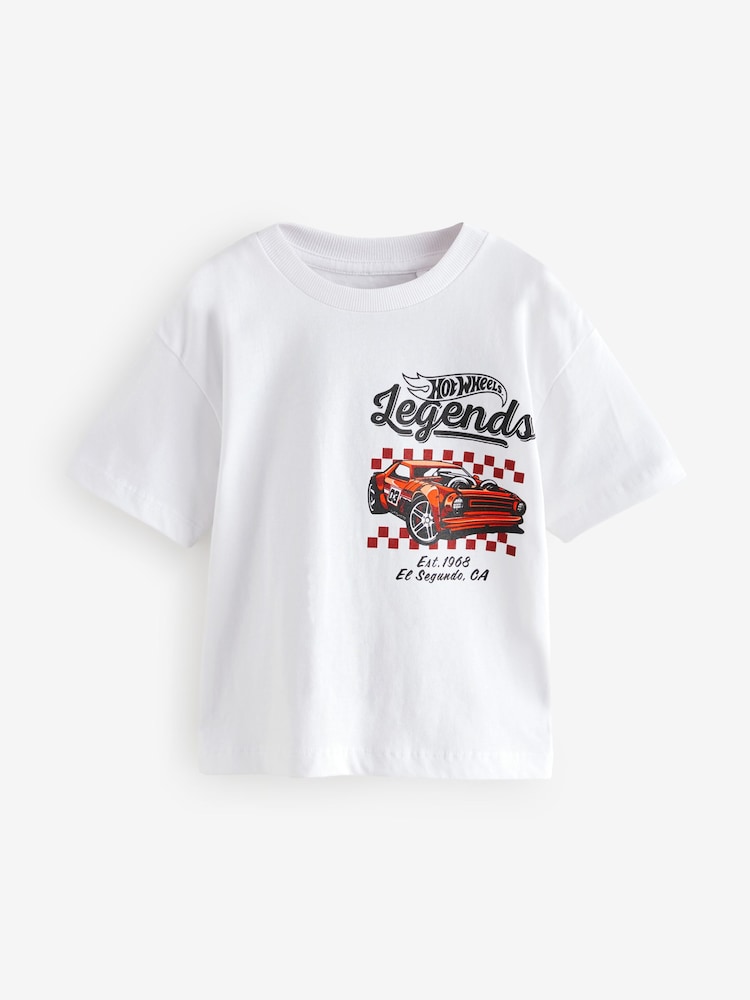 White Hot Wheels Short Sleeve T-Shirt (3mths-8yrs) - Image 1 of 4