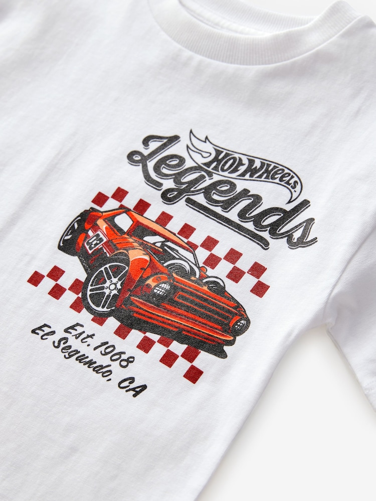 White Hot Wheels Short Sleeve T-Shirt (3mths-8yrs) - Image 3 of 4