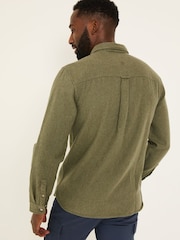 FatFace Khaki Green Long Sleeve Brushed Shirt - Image 2 of 5