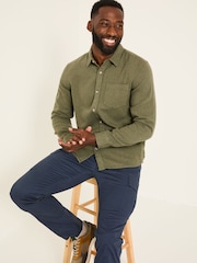FatFace Khaki Green Long Sleeve Brushed Shirt - Image 3 of 5