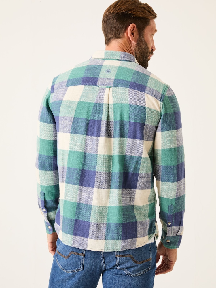 FatFace Neath Dusky Green Long Sleeve Check Shirt - Image 2 of 5