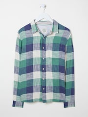 FatFace Neath Dusky Green Long Sleeve Check Shirt - Image 5 of 5