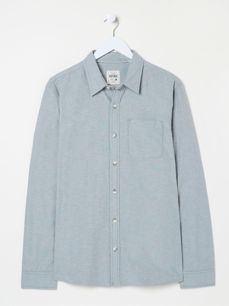 Verde oscuro - FatFace Long Sleeve Oxford Shirt - Imagen 5 de 5 Verde oscuro - FatFace Long Sleeve Oxford Shirt - Imagen 5 de 5