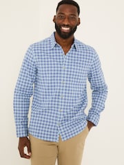 FatFace Sandy Light Vintage Blue Long Sleeve Check Shirt - Image 1 of 5