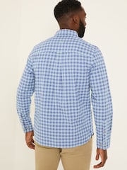 FatFace Sandy Light Vintage Blue Long Sleeve Check Shirt - Image 2 of 5