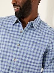 FatFace Sandy Light Vintage Blue Long Sleeve Check Shirt - Image 4 of 5
