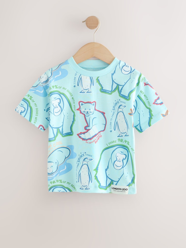 Blue London Zoo Short Sleeve 100% Cotton T-Shirt (3mths-8yrs) - Image 1 of 4