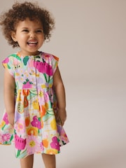 Multi Floral Button Through Summer Dress (3mths-10yrs) - Image 2 of 9