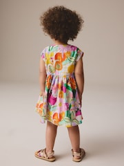 Multi Floral Button Through Summer Dress (3mths-10yrs) - Image 3 of 9