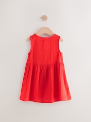 Red Sleeveless Peplum Summer Dress (3mths-8yrs) - Image 6 of 8