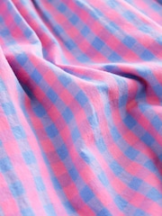 Pink/Purple Check Sleeveless Collar Summer Dress (3mths-10yrs) - Image 7 of 7