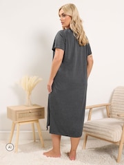 Yours Curve Grey Highland Cow Midaxi Nightdresses 2 Pack - Image 4 of 8