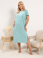 Yours Curve Grey Highland Cow Midaxi Nightdresses 2 Pack - Image 6 of 8