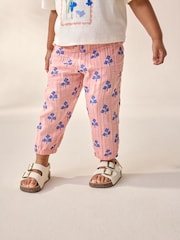 Pink Floral 100% Cotton T-Shirt and Trousers Set (3mths-7yrs) - Image 4 of 9