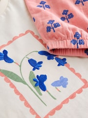 Pink Floral 100% Cotton T-Shirt and Trousers Set (3mths-7yrs) - Image 8 of 9