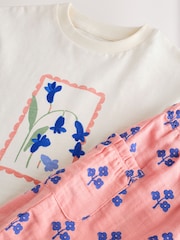 Pink Floral 100% Cotton T-Shirt and Trousers Set (3mths-7yrs) - Image 9 of 9