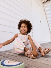 Rainbow Stripe 100% Cotton Playsuit (3mths-7yrs) - Image 3 of 9