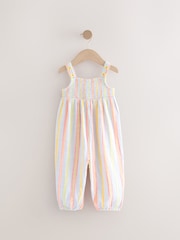Rainbow Stripe 100% Cotton Playsuit (3mths-7yrs) - Image 6 of 9