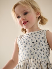 Neutral 100% Cotton Floral Print Top and Trousers Set (3mths-7yrs) - Image 4 of 9