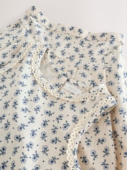 Neutral 100% Cotton Floral Print Top and Trousers Set (3mths-7yrs) - Image 8 of 9