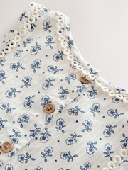 Neutral 100% Cotton Floral Print Top and Trousers Set (3mths-7yrs) - Image 9 of 9