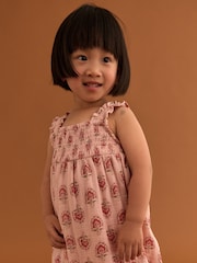 Pink 100% Cotton Playsuit (3mths-7yrs) - Image 2 of 7