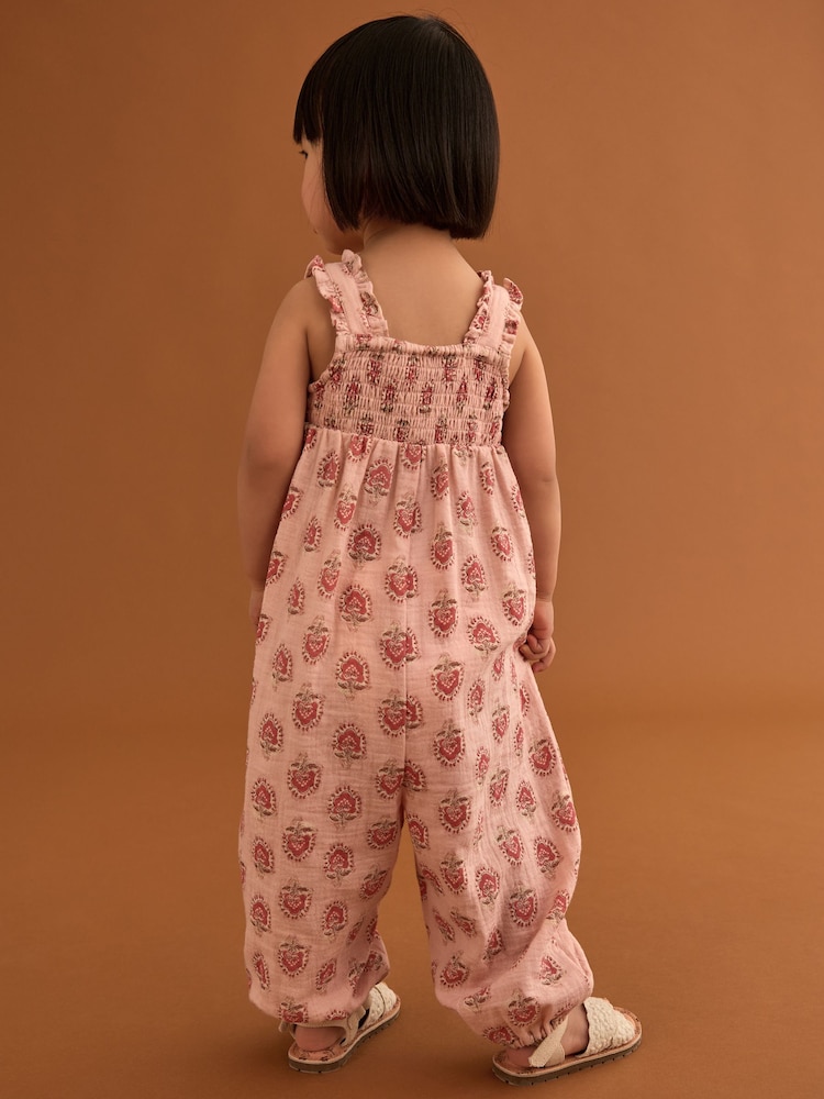 Pink 100% Cotton Playsuit (3mths-7yrs) - Image 3 of 7