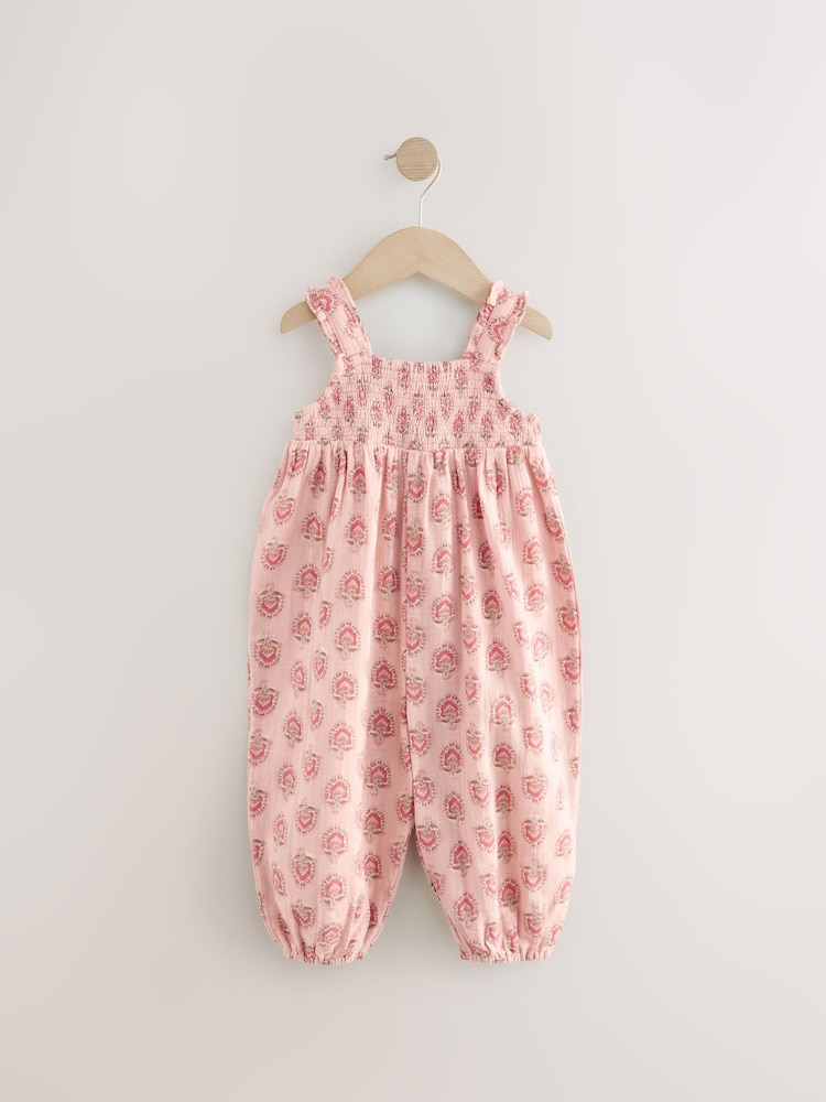 Pink 100% Cotton Playsuit (3mths-7yrs) - Image 4 of 7