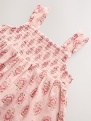 Pink 100% Cotton Playsuit (3mths-7yrs) - Image 6 of 7