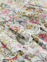 Pale Pink Floral 100% Cotton Printed Playsuit (3mths-7yrs) - Image 7 of 8