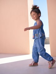 Denim Embroidered Trousers and Top Set (3mths-7yrs) - Image 2 of 12