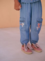 Denim Embroidered Trousers and Top Set (3mths-7yrs) - Image 5 of 12