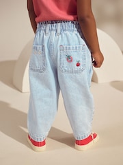 Jeans - Jeans Stripe Strawberry 100% algodão (3meses a7anos) - Imagem 3 de 8